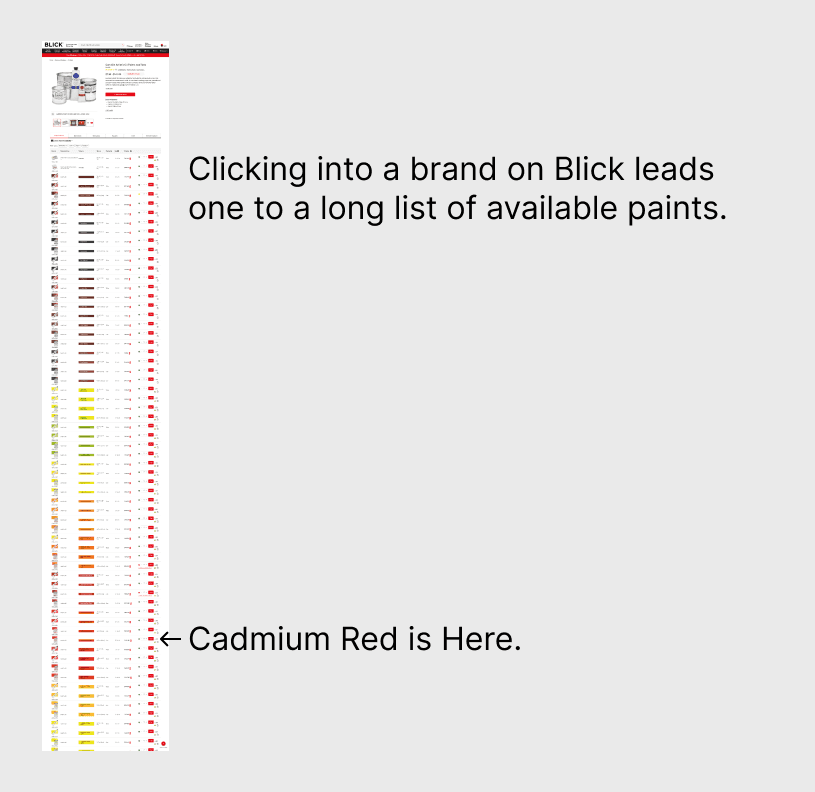 Blick paint shopping experience